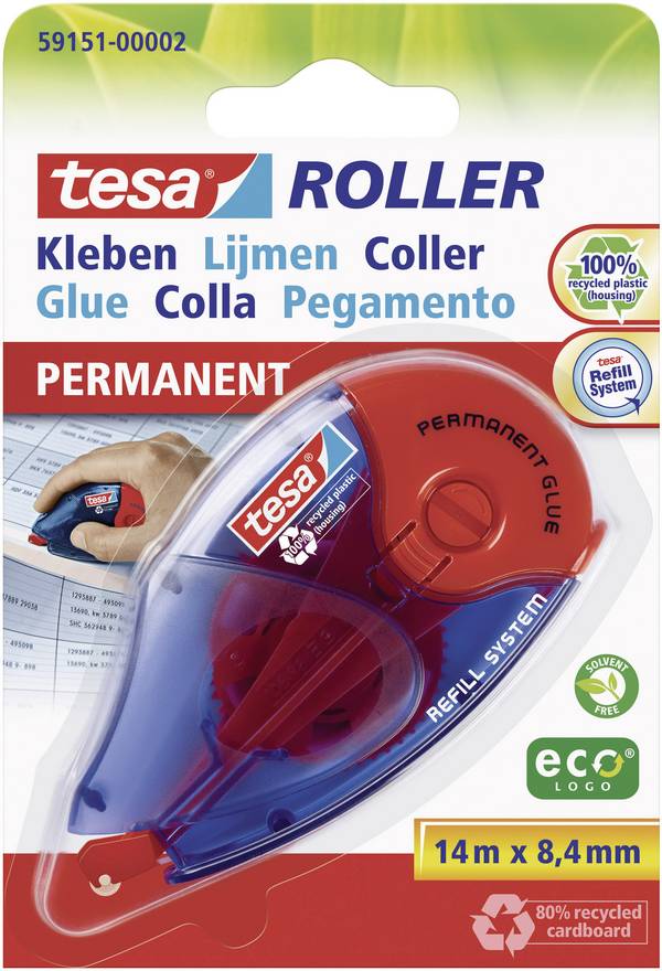 tesa ROLLER Permanent ecoLogo® čirá