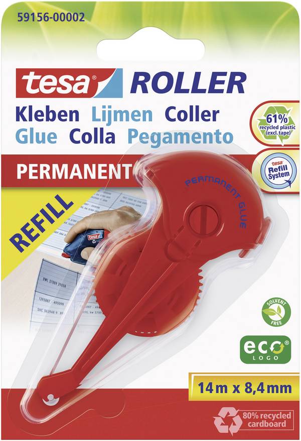 tesa doplňovací kazeta válečku pro nanášení lepidla ROLLER Permanent ecoLogo® 8.4 mm 14 m trvalé Lze doplnit: Ne 59156-00002-06 1 ks