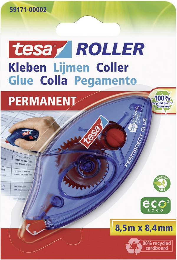 tesa váleček na nanášení lepidla ROLLER Permanent ecoLogo® 8.4 mm 8.5 m trvalé Lze doplnit: Ne 59171-00002-04 1 ks
