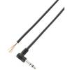 Jack konektor 6.35 mm stereo zástrčka, zahnutá VOLTCRAFT XL-AC63SGW, pinov 3, čierna, 1 ks