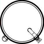 Stylizovaný diagram znázorňuje proces elektrického obvodu s vodiči a spínačem, který přerušuje nebo umožňuje průtok elektrického proudu.