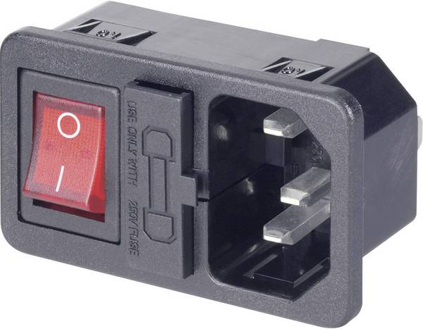 501638 IEC zástrčka C13/C14 zástrčka, vestavná rovná Počet kontaktů: 2 + PE 10 A černá 1 ks