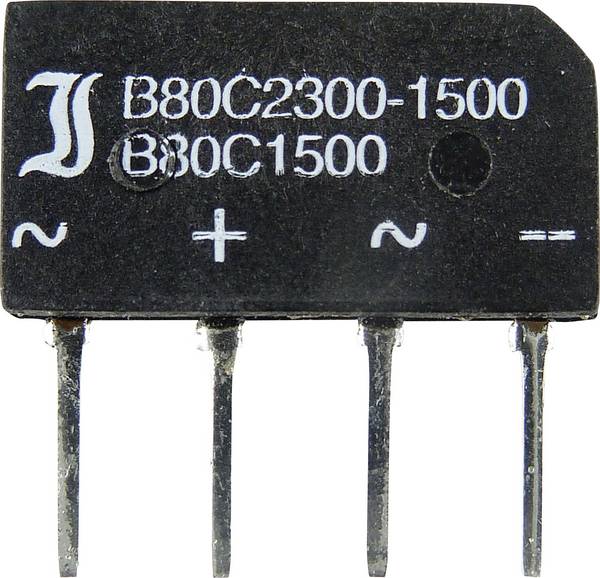 Diotec B250C1500B můstkový usměrňovač SIL-4 600 V 2.3 A jednofázové
