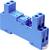 Modrý elektrický stavební prvek s několika konektorovými připojeními, pravděpodobně součást většího elektronického nebo elektrického systému.