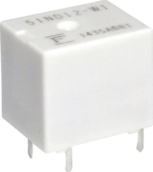 Bílé elektronické relé v podobě kvádru s nápisem '5IND12-W1'. Má tři kovové kontakty na spodní straně.