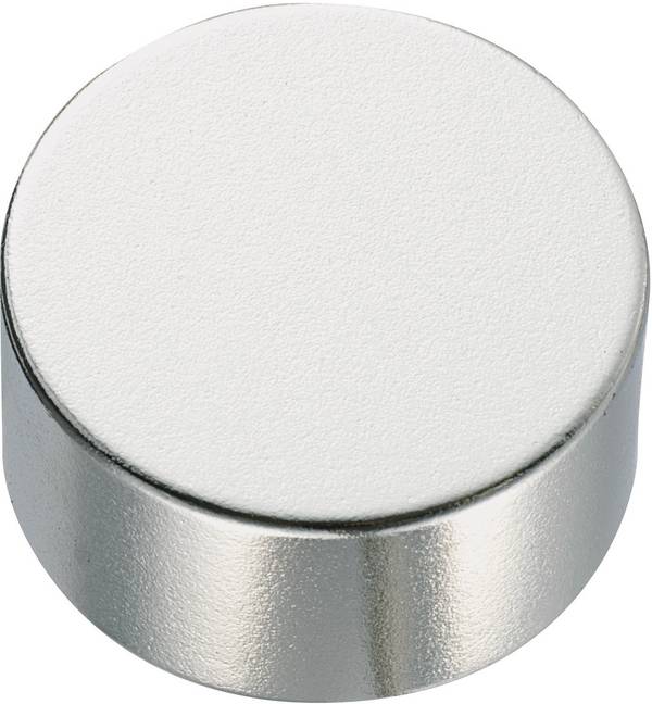 TRU COMPONENTS 1572114 permanentní magnet kulatý (Ø x v) 20 mm x 5 mm N45 1.33 - 1.37 T Max. pracovní teplota: 80 °C