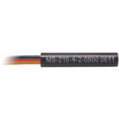 Černý kabel s nápisem 'MS-215-4-2-0500 0611' bílým písmem. Obsahuje několik barevných vodičů: černé, červené a oranžové.