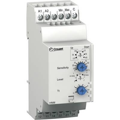 Crouzet monitorovací relé 24 V/DC, 24 V/AC, 240 V/DC, 240 V/AC 2 přepínací kontakty 1 ks HNM kontrola naplnění, přívodní-0