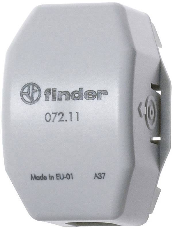 Bílý elektrický kryt s nápisem 'finder 072.11' a 'Made in EU-01 A37'.