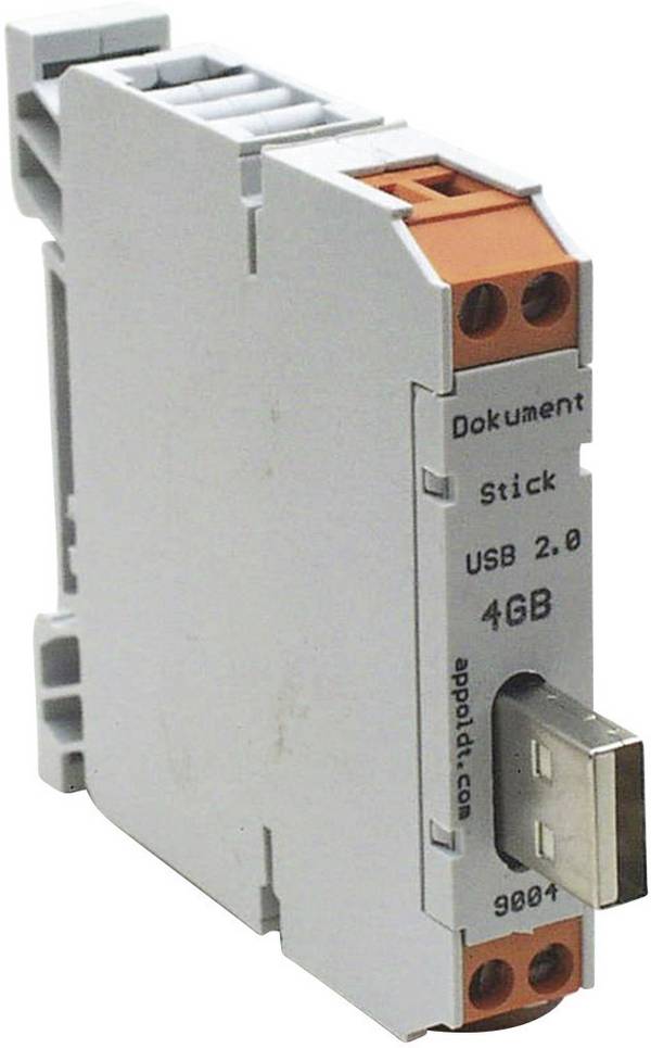 Appoldt USB zástrčka na lištu 1 ks USB2.0-8GB-A IP54