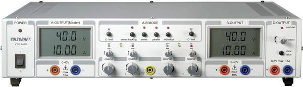 VOLTCRAFT VSP 2410 laboratorní zdroj s nastavitelným napětím, Kalibrováno dle (DAkkS), 0.1 - 40 V/DC, 0 - 10 A, 809 W, výstup 3 x, VSP 2410-D