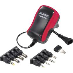 Síťový adaptér s redukcemi Voltcraft USPS-600, 3 - 12 V/DC, 7,2 W, červená