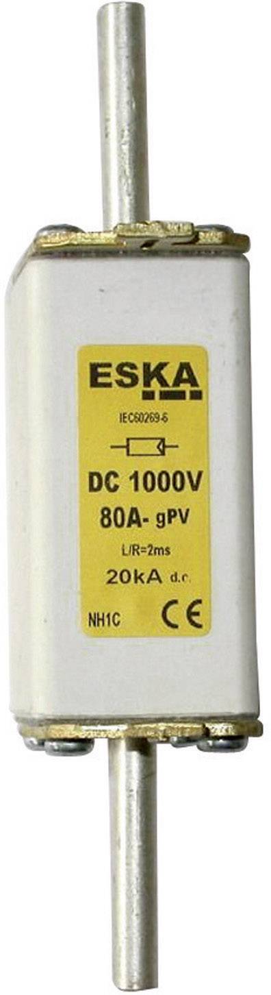 'Pojistka ESKA, DC 1000V, 80A-gPV, NH1C, CE-značka, 20kA ss'