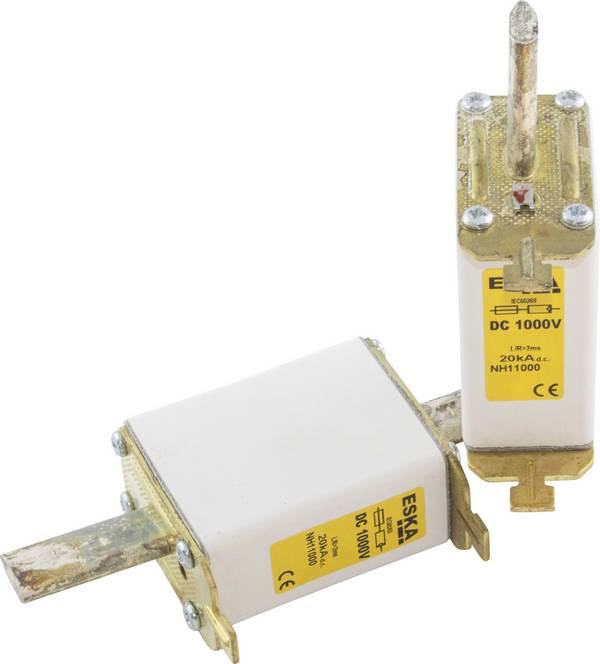 ESKA NH 1C 1000V DC 63A NH pojistka  Vhodné pro (pojistky) solární pojistka Velikost pojistky = 1C  63 A  1000 V/DC 1 ks