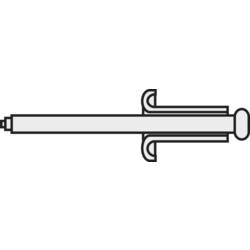 Jednostranně uzavíratelné nýty Toolcraft, DIN 7337, 4 x 5 mm, 10 ks