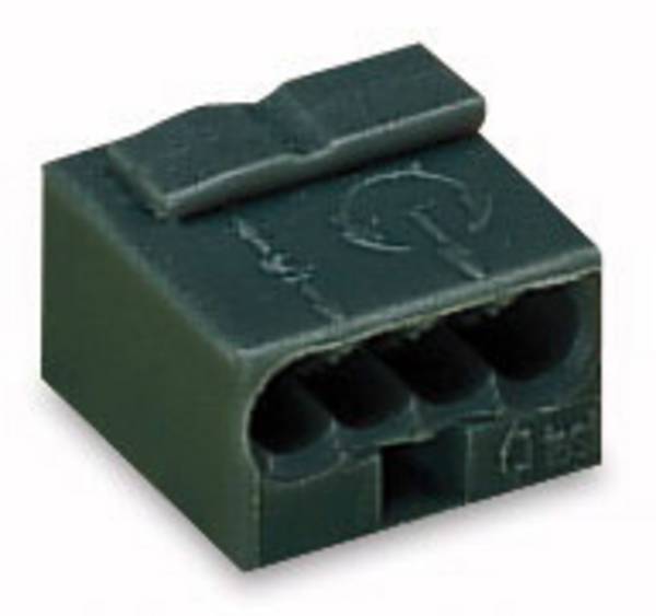 krabicová svorka Tuhost (příčný řez): -0.8 mm² Pólů: 4 WAGO 1 ks tmavě šedá