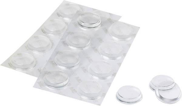 3M SJ 5344 MPCB podstavná nožka přístrojová samolepicí, kulatá transparentní (Ø x v) 19 mm x 4 mm 16 ks