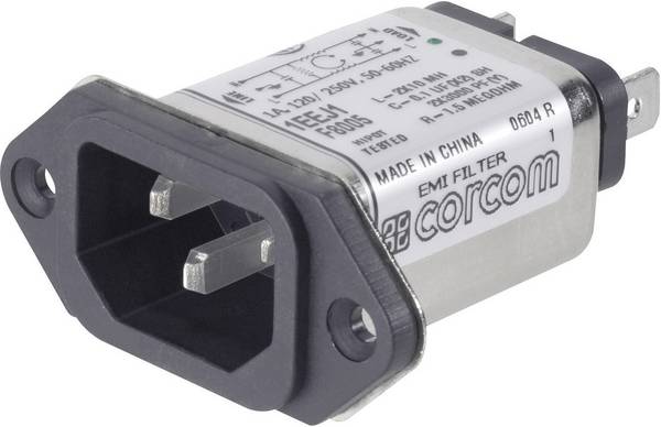 TE Connectivity 1-6609006-4, 1-6609006-4 síťový filtr, 250 V/AC, 10 A, 0.35 mH