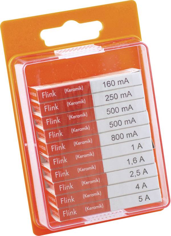 ESKA  120.950  120950  sada trubičkových pojistek  (Ø x d) 5 mm x 20 mm      F rychlá  Množství 100 ks
