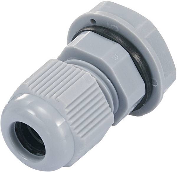 TRU COMPONENTS 1593319 kabelová průchodka  PG16  polyamid stříbrnošedá (RAL 7001) 1 ks