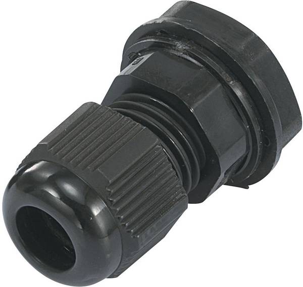 TRU COMPONENTS 1593332 kabelová průchodka  PG16  polyamid černá (RAL 9005) 1 ks