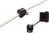 TRU COMPONENTS TC-SR-F32203 odlehčení tahu Průměr svorky (max.) 5.6 mm Tloušťka montážní desky (max.) 2.5 mm černá 100 ks