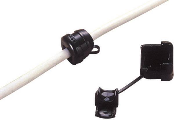 TRU COMPONENTS TC-SRR6P3203 odlehčení tahu   Průměr svorky (max.) 8.2 mm Tloušťka montážní desky (max.) 3.2 mm polyamid černá 100 ks