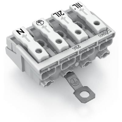 Elektrický konektor se čtyřmi svorkami, označenými 'N', 'L1', 'L2', 'L3'. Vhodný pro bezpečné elektrické propojení vodičů.