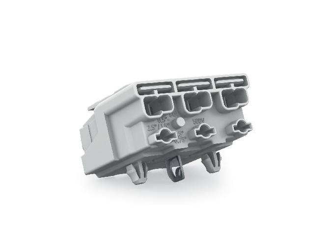 Bílý šestipólový elektrický konektor vhodný pro připojení v elektronických zařízeních.