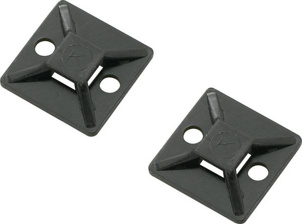 TRU COMPONENTS TC-HCR26T203 úchytka samolepicí 1593041 Průměr kabelového svazku (rozsah) 19.40 mm (max) 4cestný vstup pro provlečení černá 1 ks
