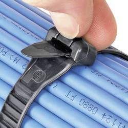 Stahovací rozepínací elastickýpásek Panduit ERT4.5M-C20, 406 x 12,7 mm, černá