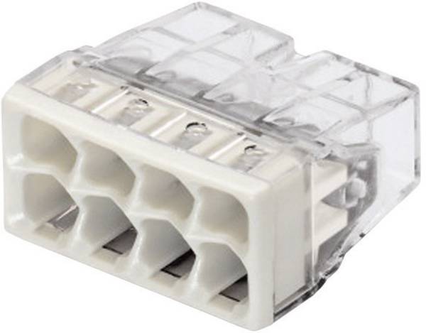 krabicová svorka Tuhost (příčný řez): 0.5-2.5 mm² Pólů: 8 WAGO 2273 1 ks transparentní, světle šedá