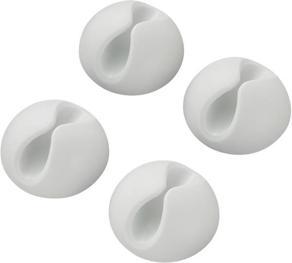 TRU COMPONENTS SWC-10WT/4P držák kabelu samolepicí 542241 Průměr kabelového svazku (rozsah) 9 mm (max)   bílá 4 ks