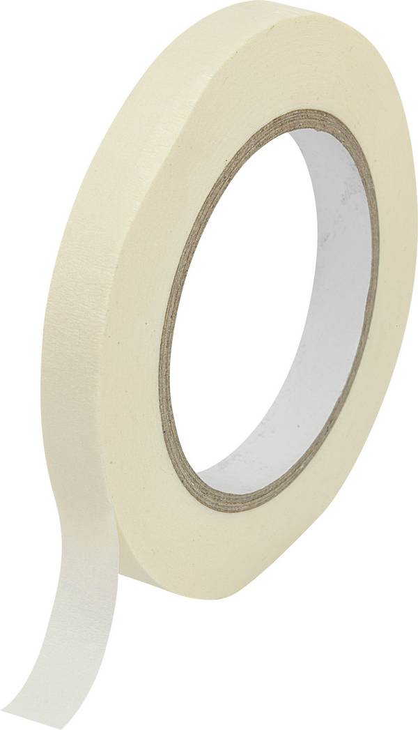 Krepová páska TOOLCRAFT bílá (D x Š) 50 m x 12,5 mm kaučuk obsah: 1 role (n)