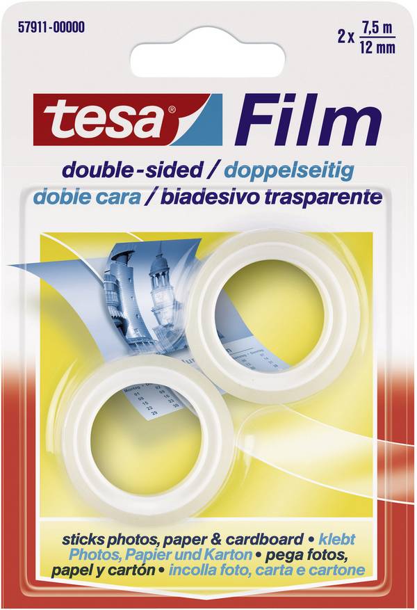 tesa  57911-00000-01 oboustranná lepicí páska TESAFILM® transparentní (d x š) 7.5 m x 12 mm 2 ks