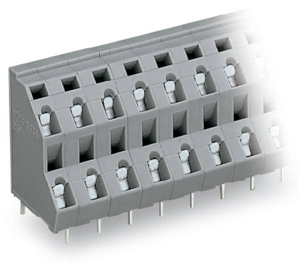 WAGO 736-566 dvojřadá svorka 2.50 mm² Pólů 32 šedá 14 ks