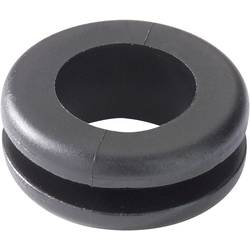 Káblová priechodka HellermannTyton HV1208-PVC-BK-M1, Ø 8 mm, PVC, čierna, 1 ks