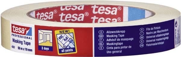 tesa  04323-00013-00 krepová lepicí páska tesa® Professional béžová (d x š) 50 m x 50 mm 1 ks
