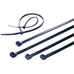 Stahovací pásky UV odolné KSS CVR200DW, 200 x 4,8 mm, 100 ks, černá
