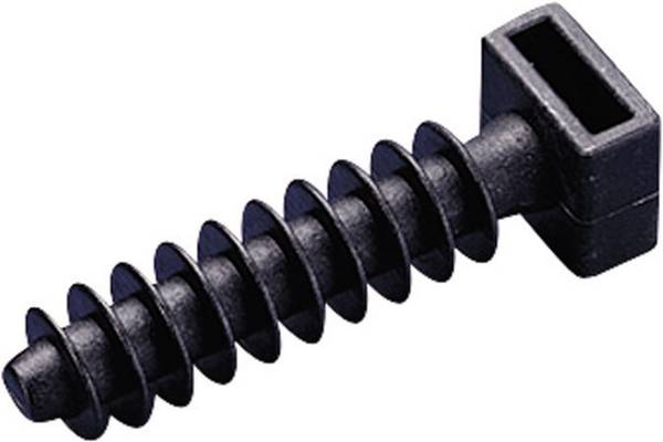TRU COMPONENTS TC-CHR8203 držák kabelu  1593022 Průměr kabelového svazku (rozsah) 9 mm (max)  lamelová patka černá 1 ks