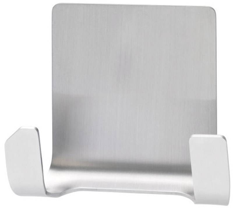 Nástěnné háčky z kovu se dvěma háčky, minimalistické a funkční pro ukládání v koupelně nebo kuchyni.
