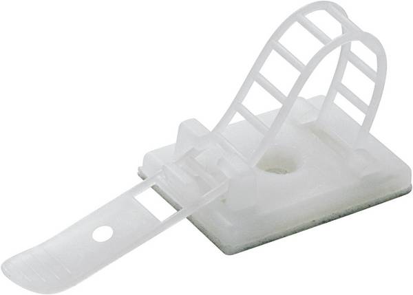 TRU COMPONENTS WCT-64 úchytka samolepicí, šroubovací 1571985 Průměr kabelového svazku (rozsah) 16 mm (max) s upevňovací páskou přírodní 1 ks