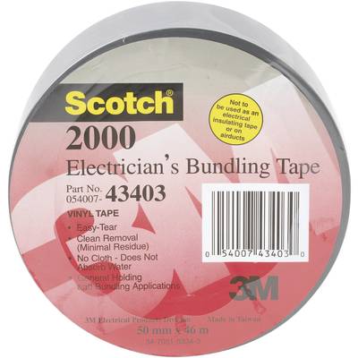 Elektrikářská izolační páska Scotch 2000 na roli, 50 mm x 46 m. Vinylová páska, snadno trhatelná, čistě oddělitelná, voděodolná.