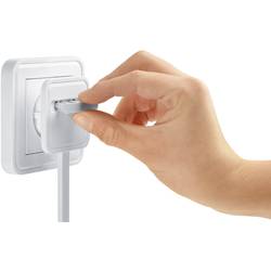 Plochá zástrčka SchuKo Sygonix 33127X, plast, IP20, 230 V, bílá