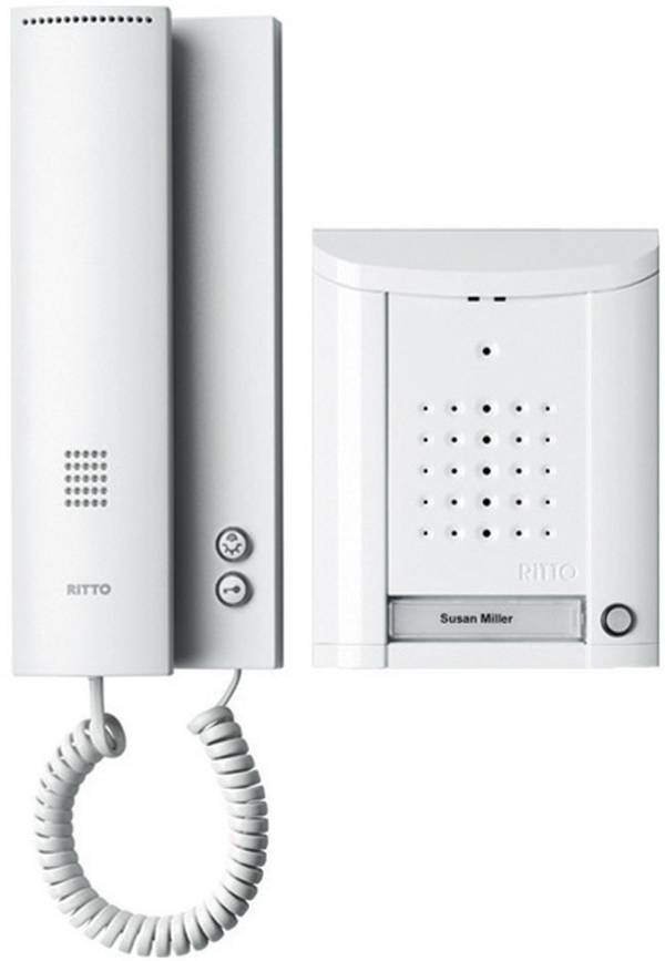 Ritto by Schneider Entravox kabelový domovní telefon kompletní sada, pro 1 rodinu, bílá, 1841170