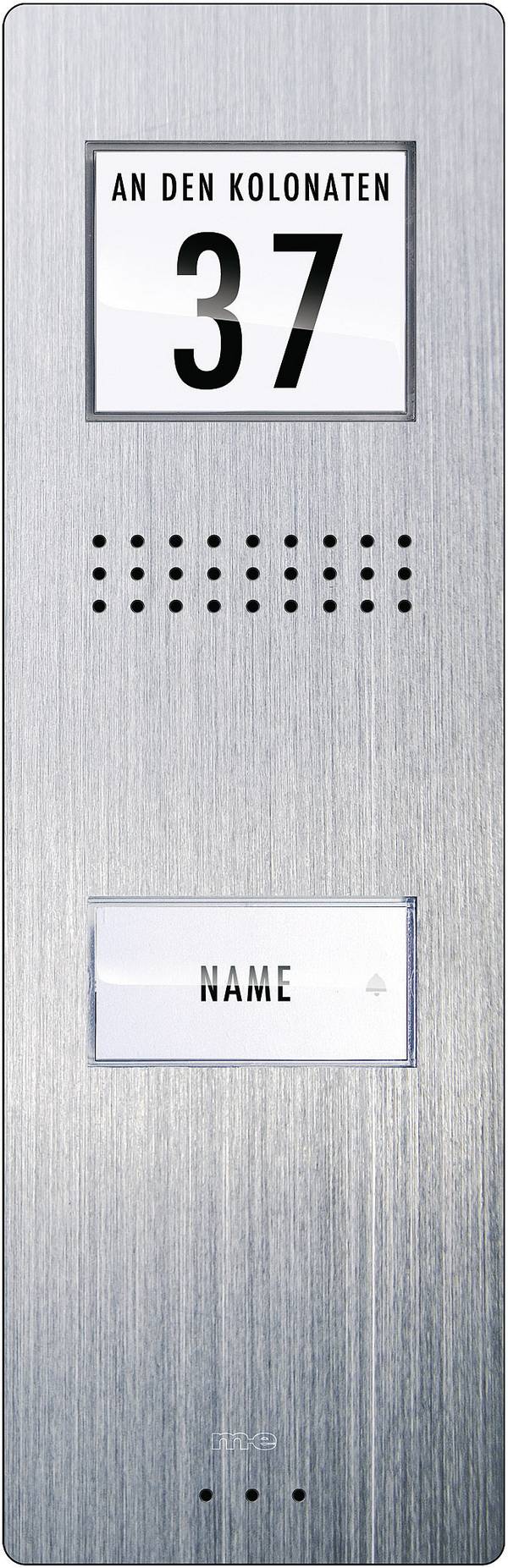 m-e modern-electronics ADV 210 kabelový domovní telefon venkovní jednotka, pro 1 rodinu, nerezová ocel, ADV 210