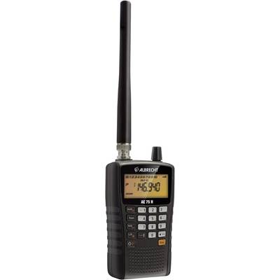 Ruční radiostanice s anténou, displej zobrazuje '146.940'. Značka 'ALBRECHT'. Pod displejem klávesnice.
