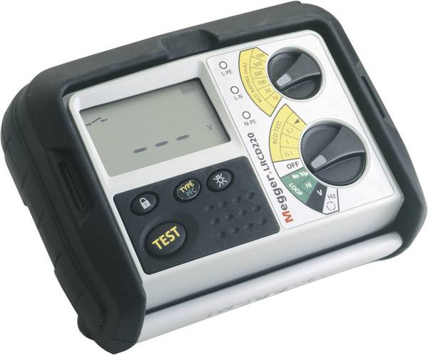 Megger LRCD220-DE-SC instalační tester, Norma VDE 0413, LRCD220-DE-SC, EN a DE menu
