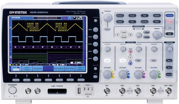 GW Instek GDS-2304A digitální osciloskop 300 MHz, 4kanálový, 2 GSa/s, 2 Mpts, 8 Bit, s pamětí (DSO), 1 ks, 01DS2304A0GT