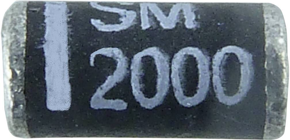 Malá válcovitá elektrická součástka s nápisem 'SM 2000' bílou barvou na černém pozadí.